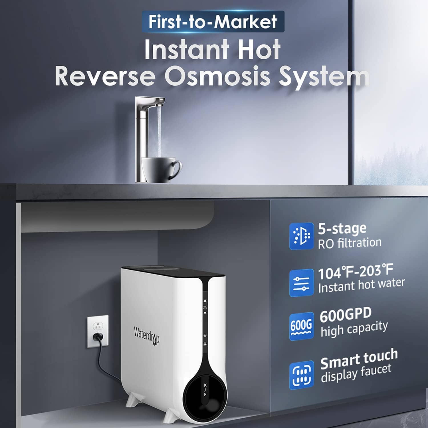 Pristine Lite3 RO Countertop Instant Filtered Water Dispenser