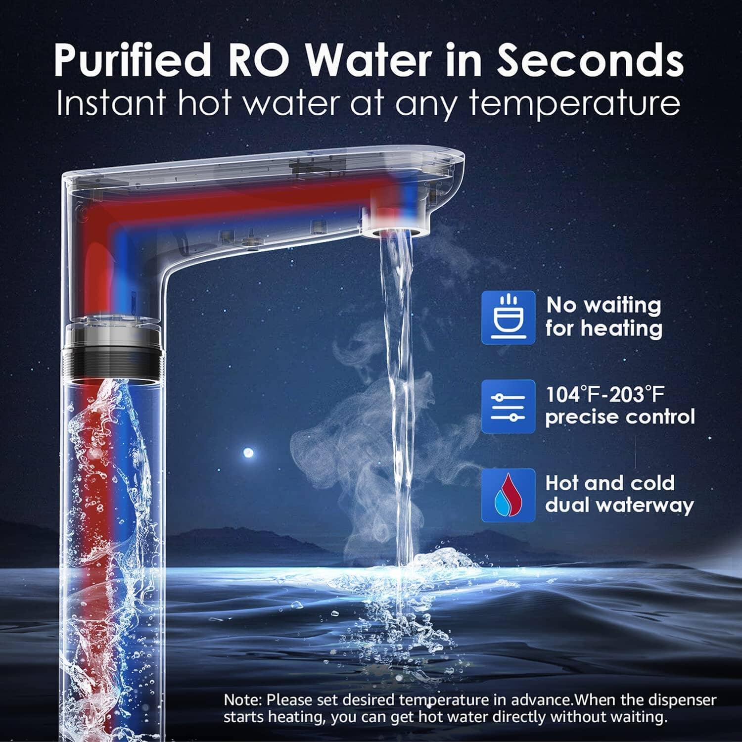 Reverse Osmosis Instant Hot Water Dispenser System